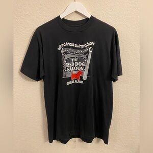Vintage Single Stitch “The Red Dog Salon” T-shirt (XL) -Hanes 50/50. Made In USA